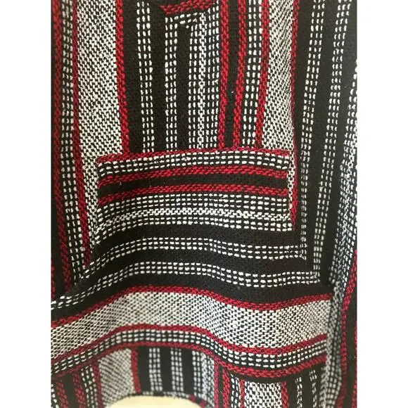 Iguana Jack Baja Hoodie Hooded Pullover Drug Rug Surfer Size S Small Red Black - Picture 6 of 6